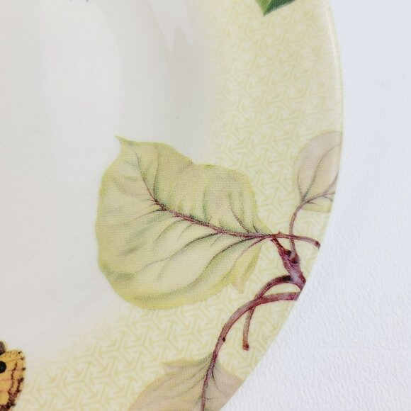 Spode Fruit Haven Bread Plate Butterfly Bee Fruit & Leaves, Fall Autumn Dishes - Picture 5 of 13